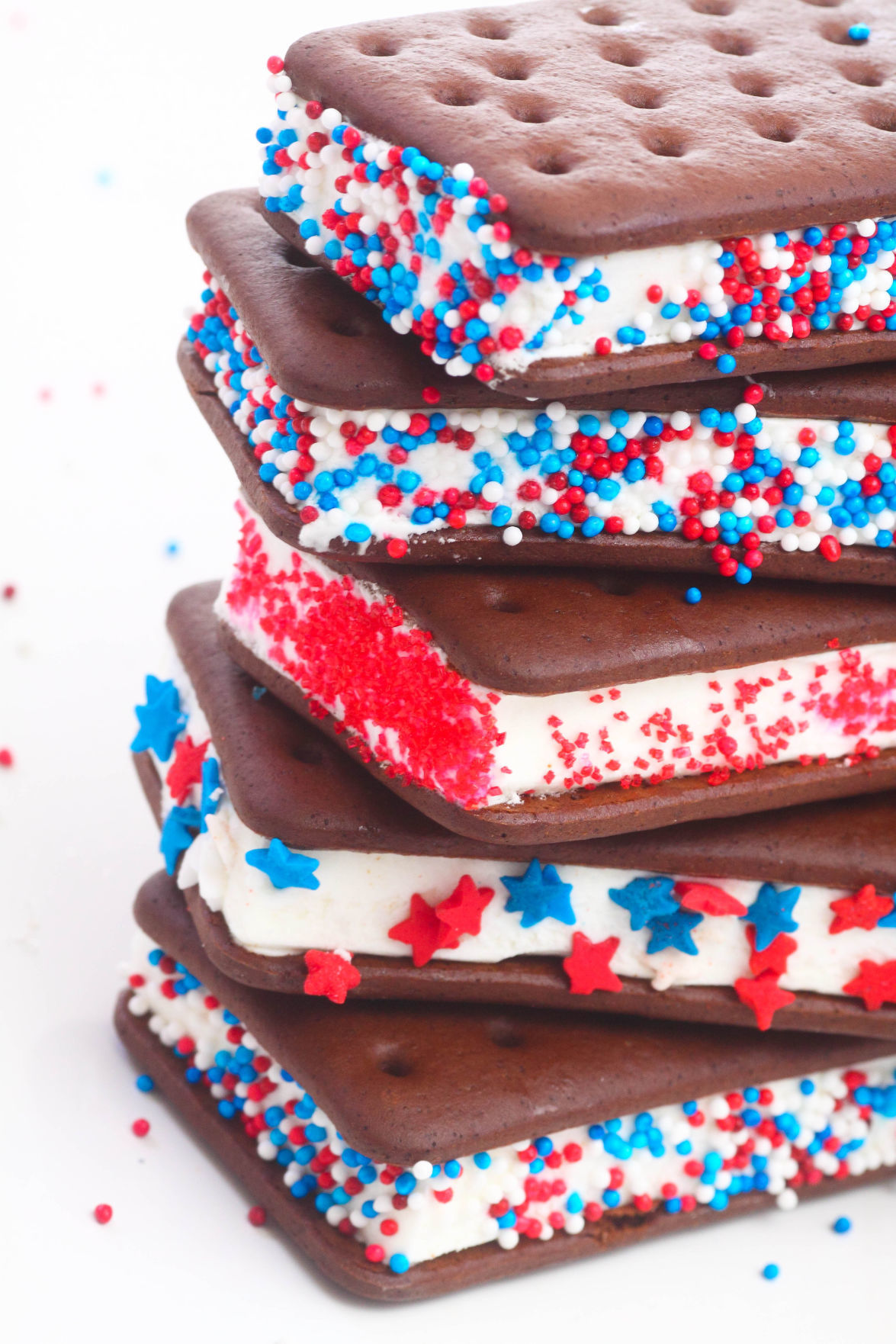 Patriotic Ice Cream Sandwiches